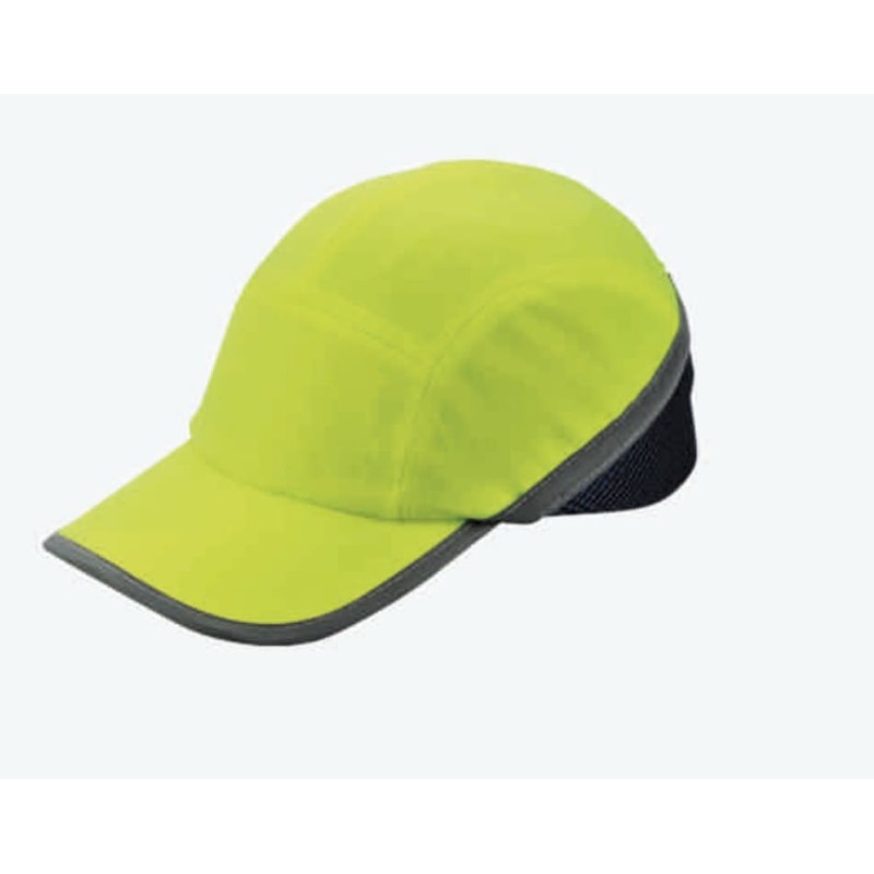 Casquette anti-choc jaune fluo