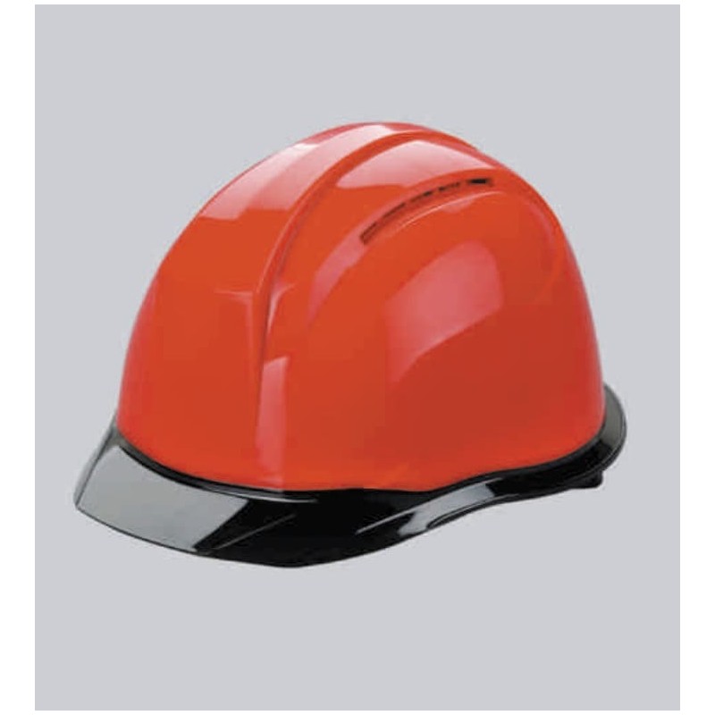 Casque rouge à visière noire
